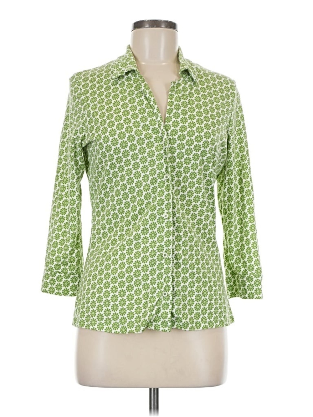 Boden Green Floral-Print Button Down Shirt